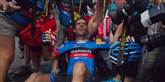 <span style='font-family: Arial; font-size: 15px; color: White;'>Den 35-årige brite David Millar sejrede flot på 12. etape fra Saint-Jean-de-Maurienne til Annonay Davézieux.</span> <span style='font-family: Arial; font-weight: normal; font-size: 15px; color: #999999;'>Foto: AP/Peter Dejong / POLFOTO</span>