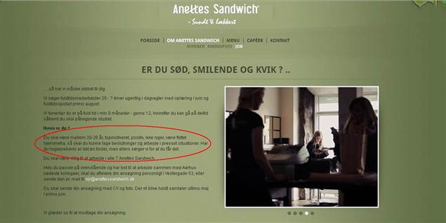 Kendt sandwichkæde afviser ældre jomfruer