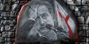 Mikheil Saakashvili her portrætteret efter roserevolutionen i Georgien