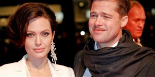 Angelina Jolie med sin mand, skuespilleren Brad Pitt.