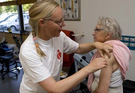 Flest influenzaramte i tre år