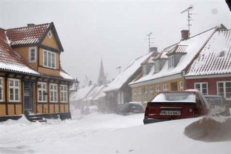 Nu lammer sneen Danmark