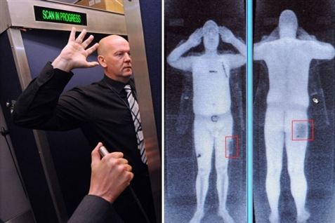 Belurer kollega med nøgenscanner