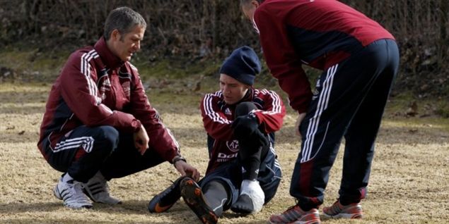 Chok: Nicklas Bendtner skadet til træning