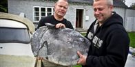 Sådan ser en klumpfisk altså ud, kan de glade fiskere konstatere.
