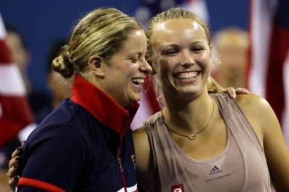 Der var plads til smil, selvom Caroline Wozniacki tabte US Open-finalen til Kim Clijsters.