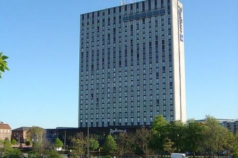 Hele 20. etage på Radisson Blu Scandinavia-hotellet er fortsat afspærret. Arkivfoto.