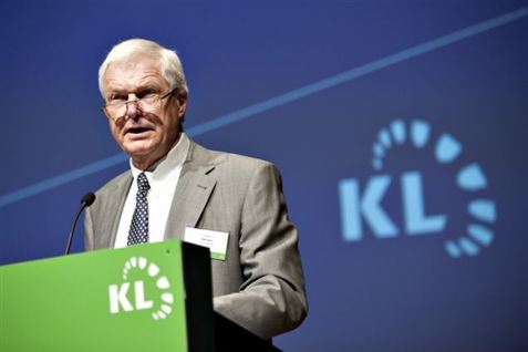 KL's formand, Erik Fabrin (V), på Kommunernes Landsforenings topmøde i Aalborg torsdag.