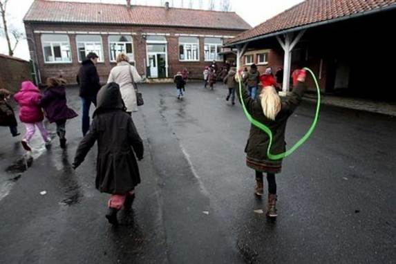 Eleverne på kun tale dansk på Sedan Skolen i Odense.