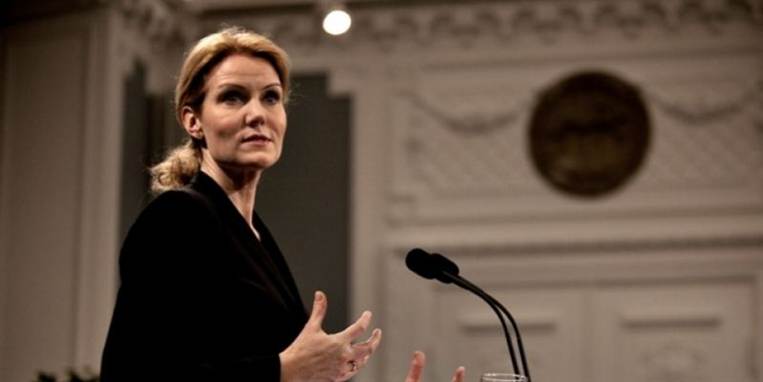 Thorning på sit ugentlige pressemøde. Arkiv.