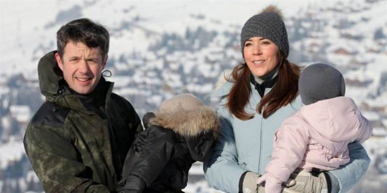 Kronprinseparret med prins Vincent og prinsesse Josephine.
