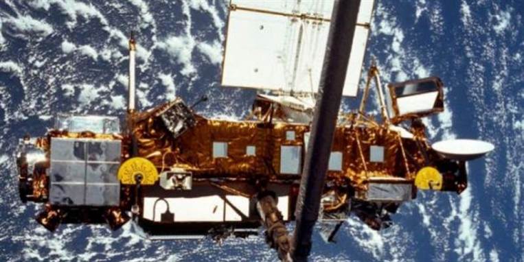 Sådan så UARS ud, da satellitten var i funktion. Siden er den blevet til rumaffald, som verdens mest uheldige person risikerer at få i hovedet.