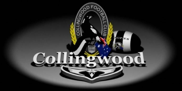 Farverne sort/hvid er nu også ganske gennemgående på Collingwood Football Clubs logo