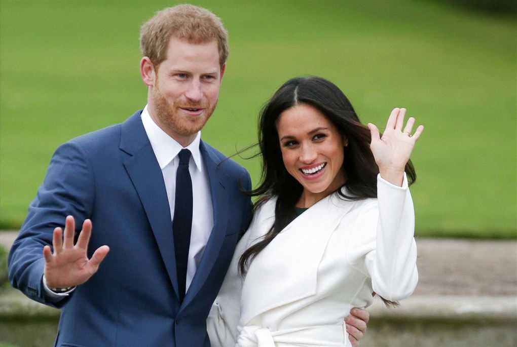 Prins Harry og Meghan Markle i forbindelse med annonceringen af deres forlovelse. 