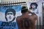 Flag med Maradonas portræt