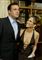 Ben Affleck og Jennifer Lopez smiler på den røde løber