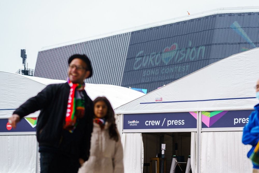 indgang til hallen, hvor Eurovision afholdes