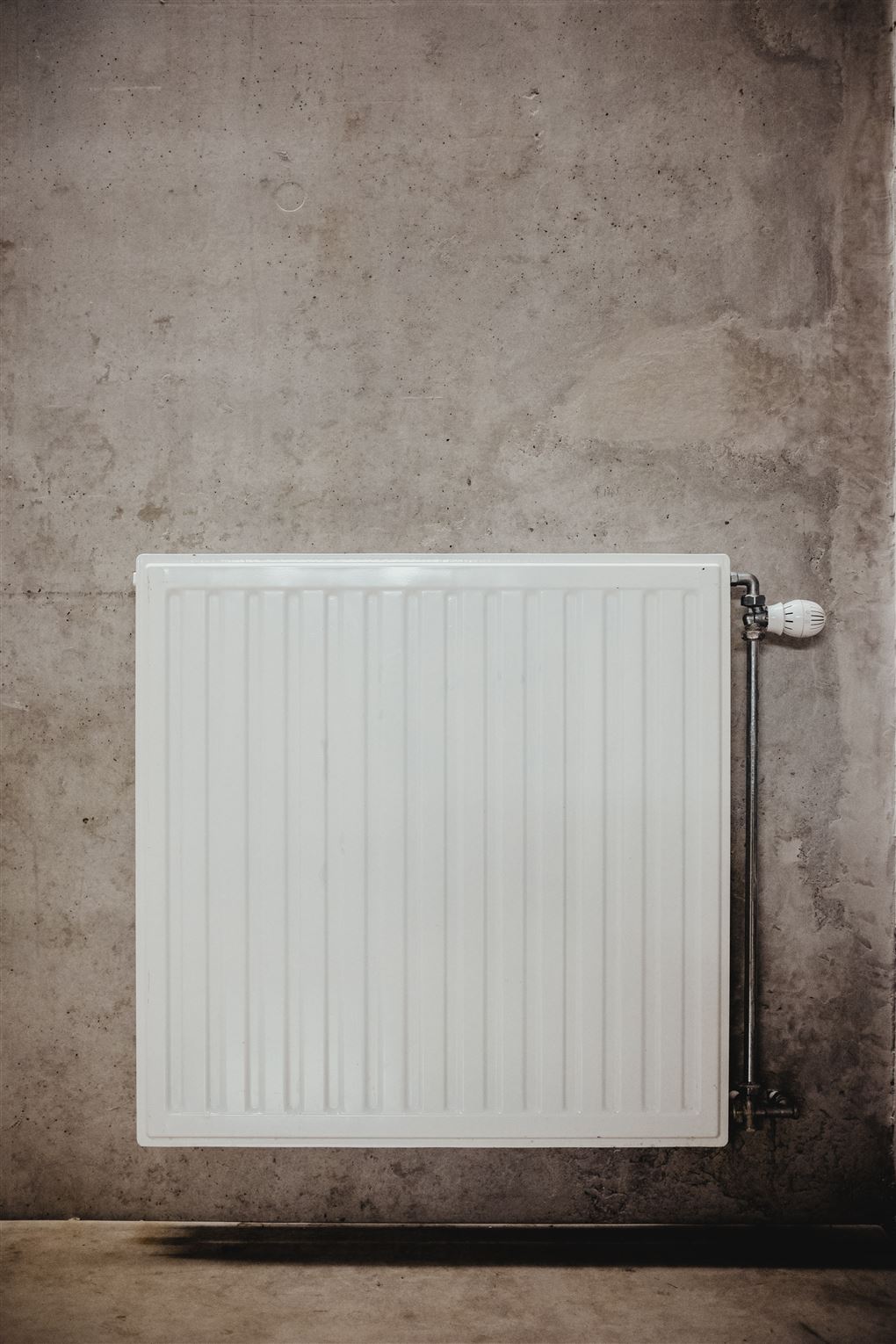 En hvid radiator