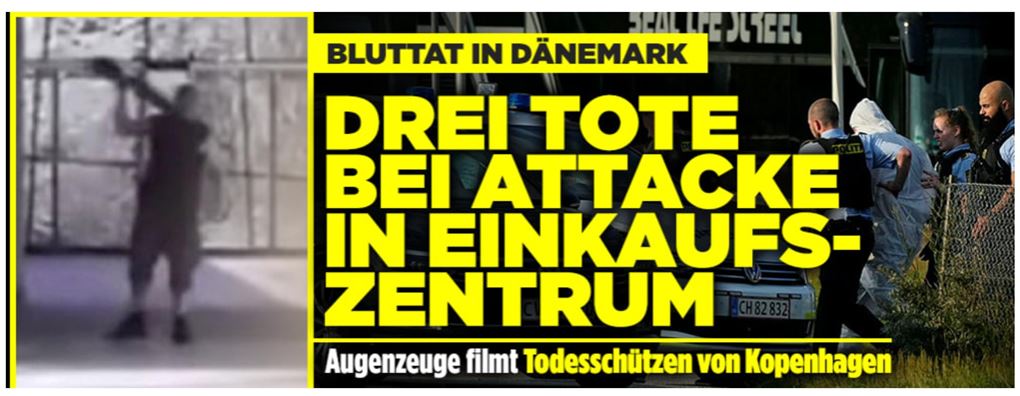 forside på tysk nyhedsmedie