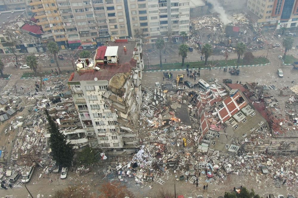 Ødelæggelserne efter jordskælvet
