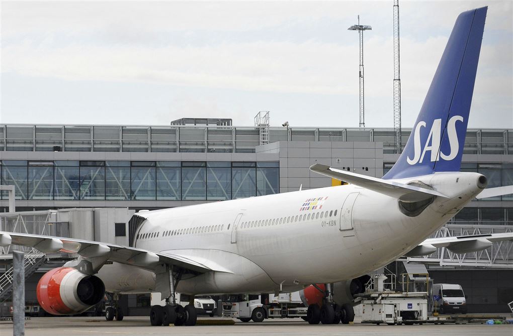 Et SAS fly parkeret i Arlanda