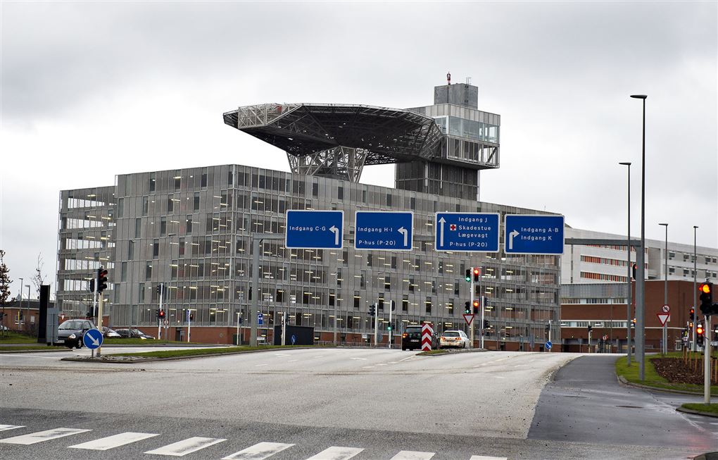 Aarhus Universitetshospital med helikopterlandingsplads