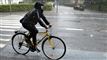 Cyklist i regnvejr