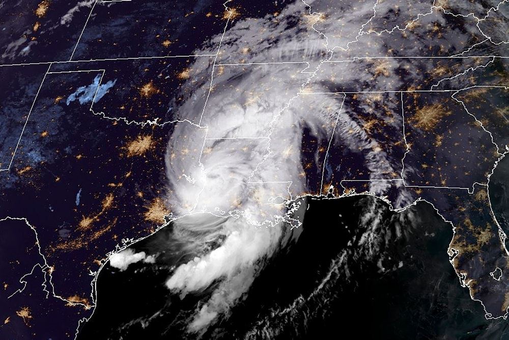 satellitbillede af orkanen