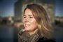 nærbillede af eks-politikeren Pia Allerslev med halstørklæde og vind i håret.