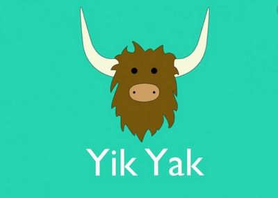 En yakokse tegnet og ordlyden Yik Yak