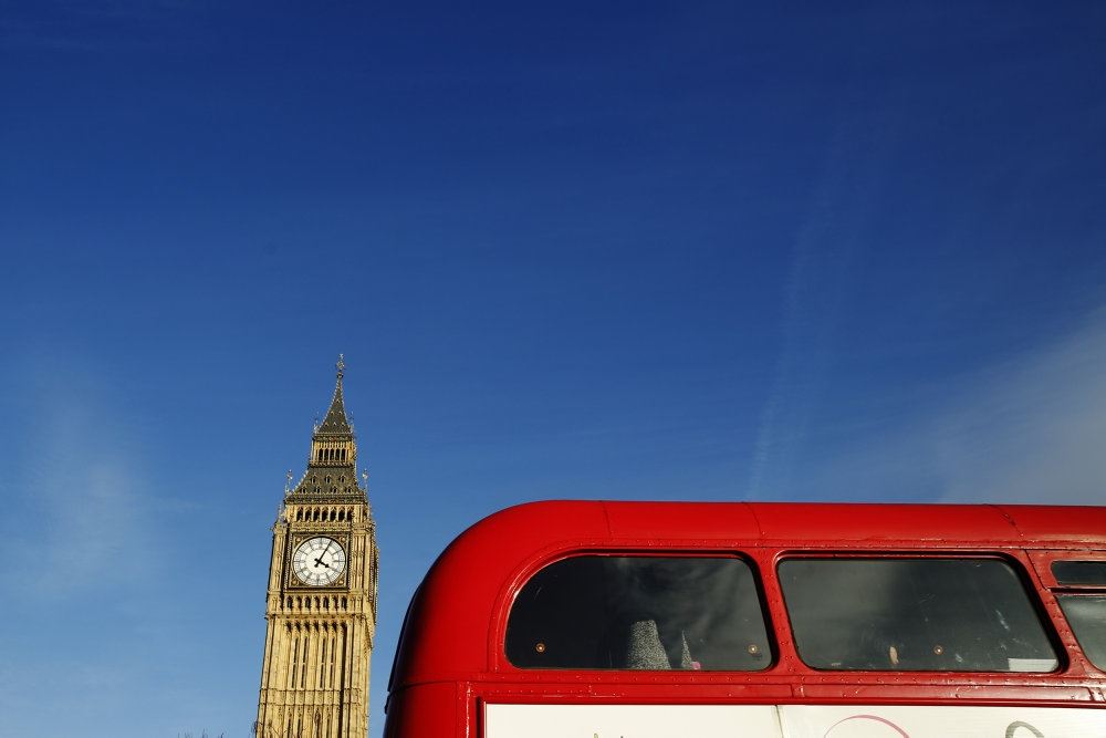 Dobbeltdækker foran Big Ben