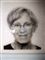 Pasfoto i sort/hvid af den forsvundne kvinde Jytte Rasmussen