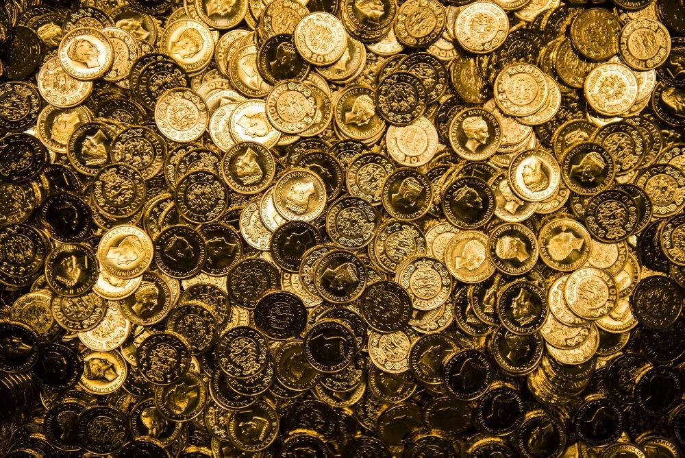 billede af en masse mønter