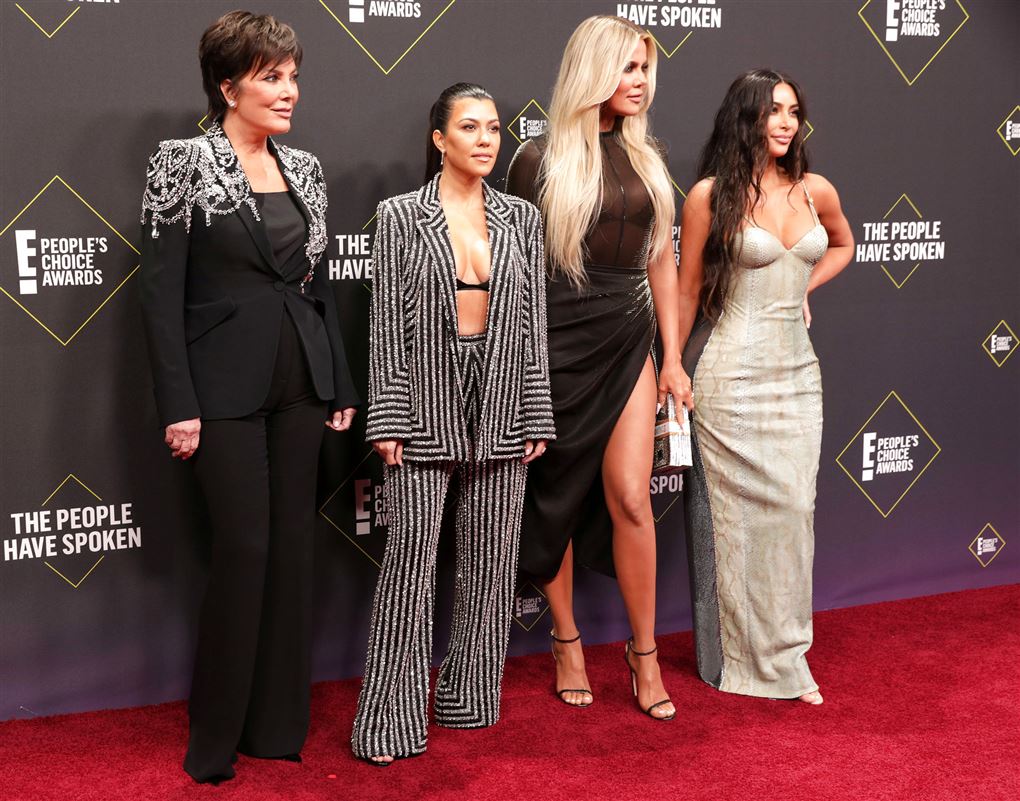 Medlemmer af Kardashian familien på den røde løber