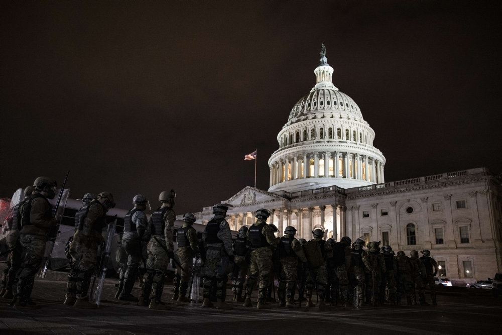 nationalgarden foran den amerikanske kongres 