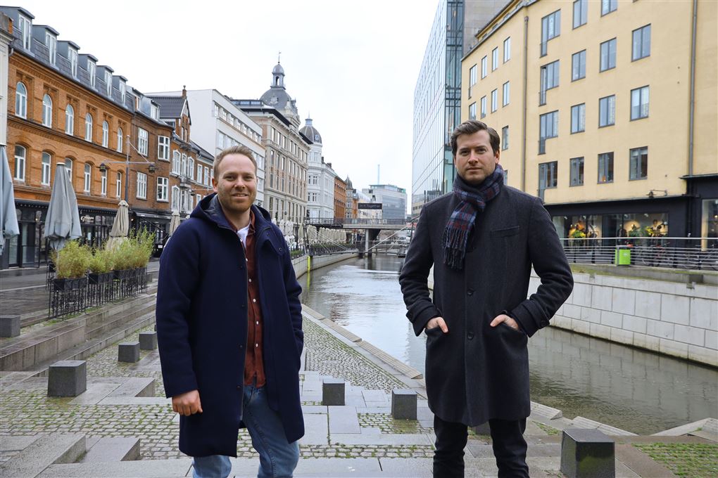 To mænd i Aarhus midtby
