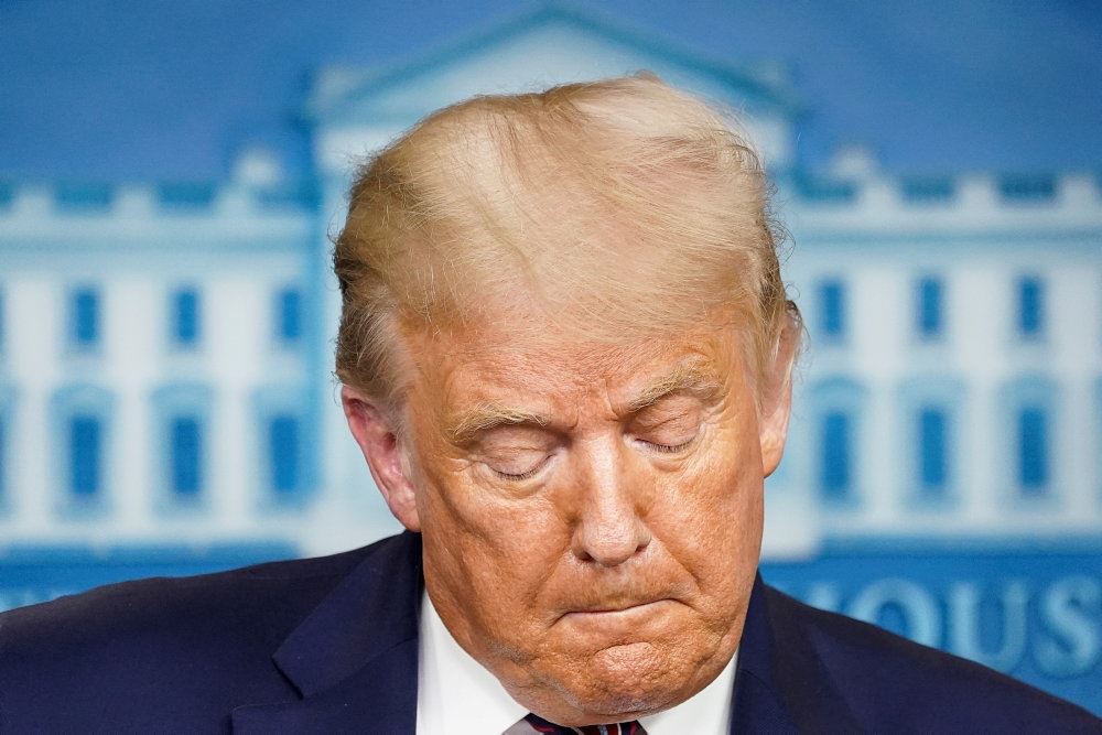 Billede af en sur Trump