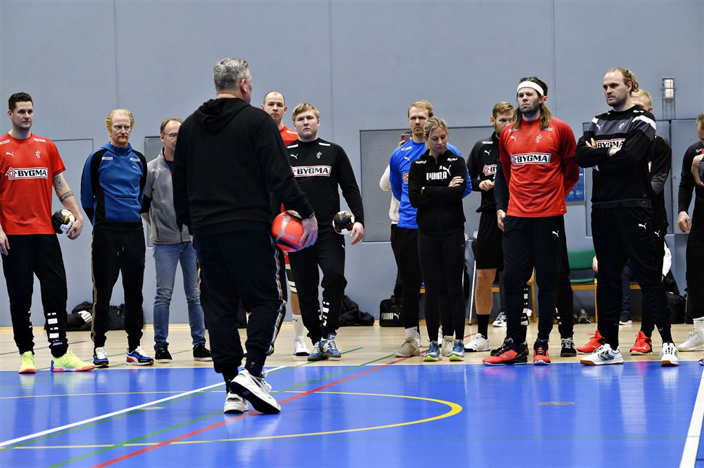 Herrelandsholdet i hånbold til træning