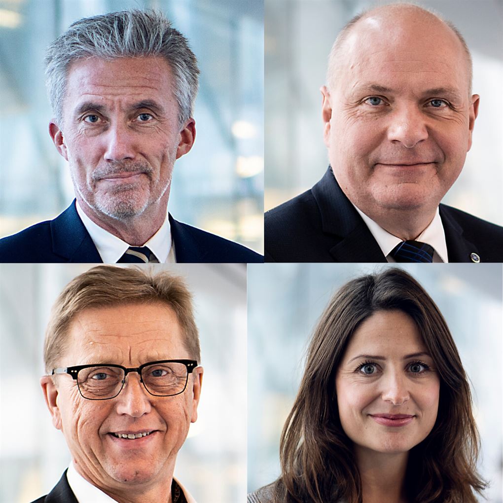 Portrætter af fire Venstre-parlamentarikere