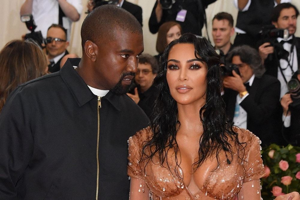 Kim Kardashian og Kanye West på den røde løber