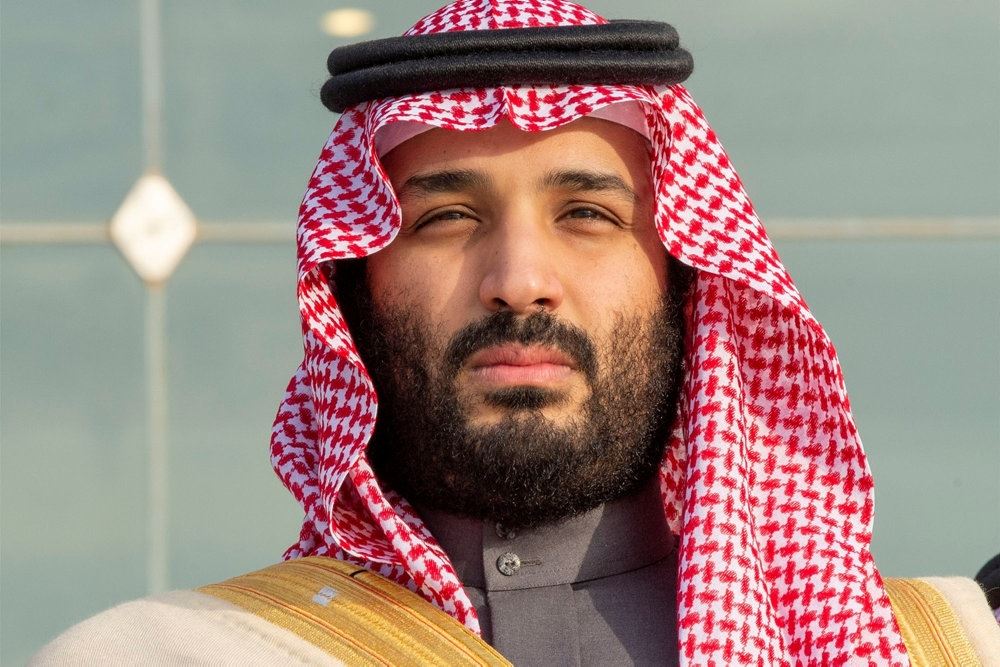 Den saudiarabiske prinse, der nu er anmeldt for drab, han har et rød og hvid ternet tørklæde på hovedet. 