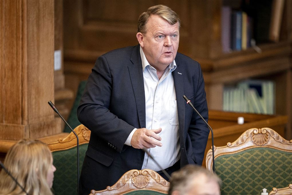 Lars Løkke Rasmussen i Folketingssalen. 
