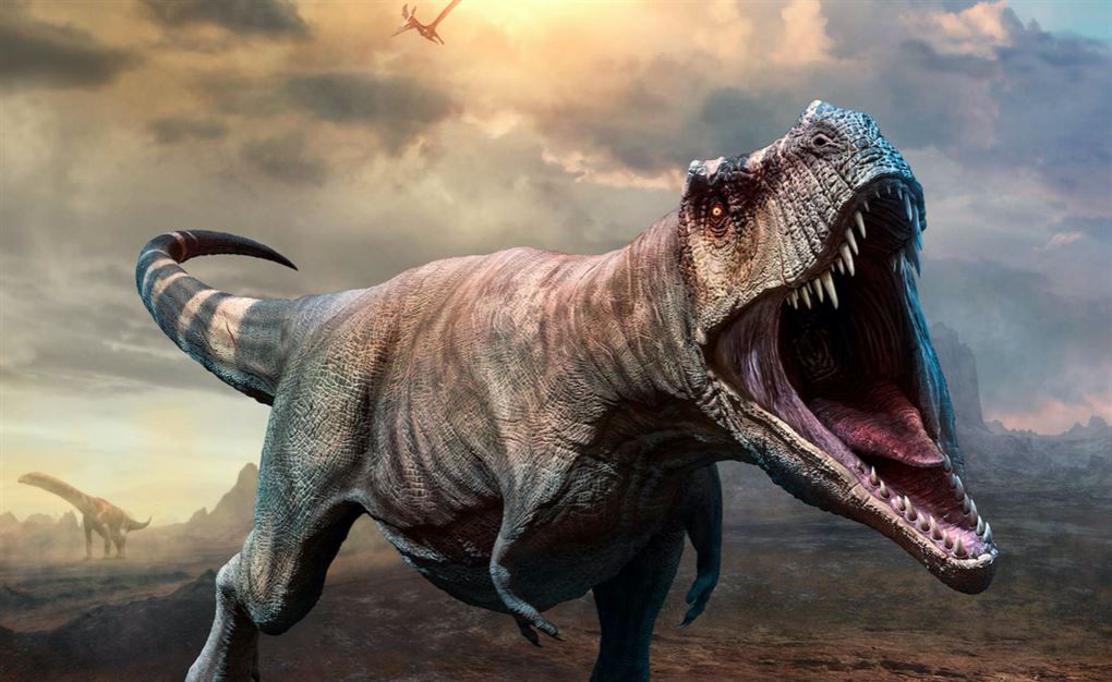 En T-Rex med kæmpe mund