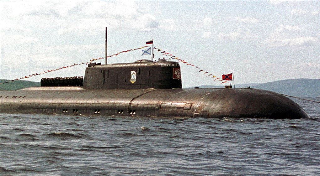Et billede af ubåden Kursk