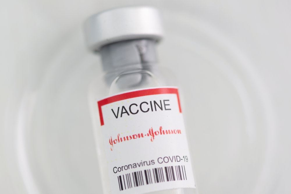 Vaccineglas fra Johnson og Johnson
