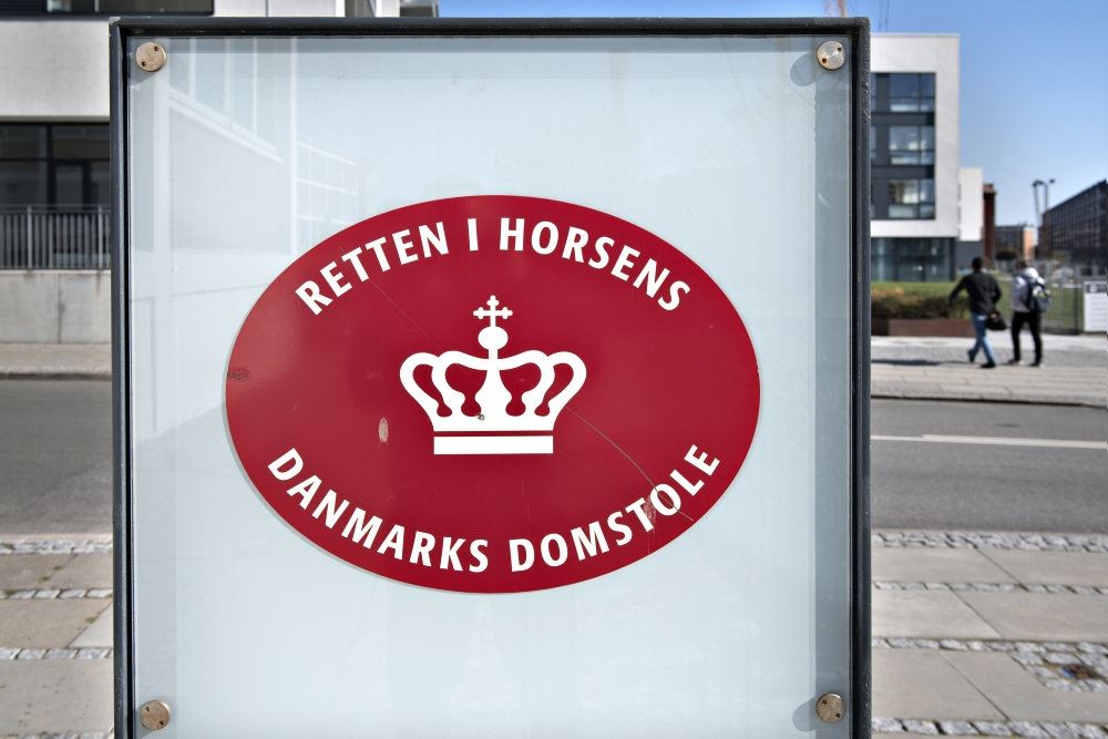 Skilt til Retten i Horsens