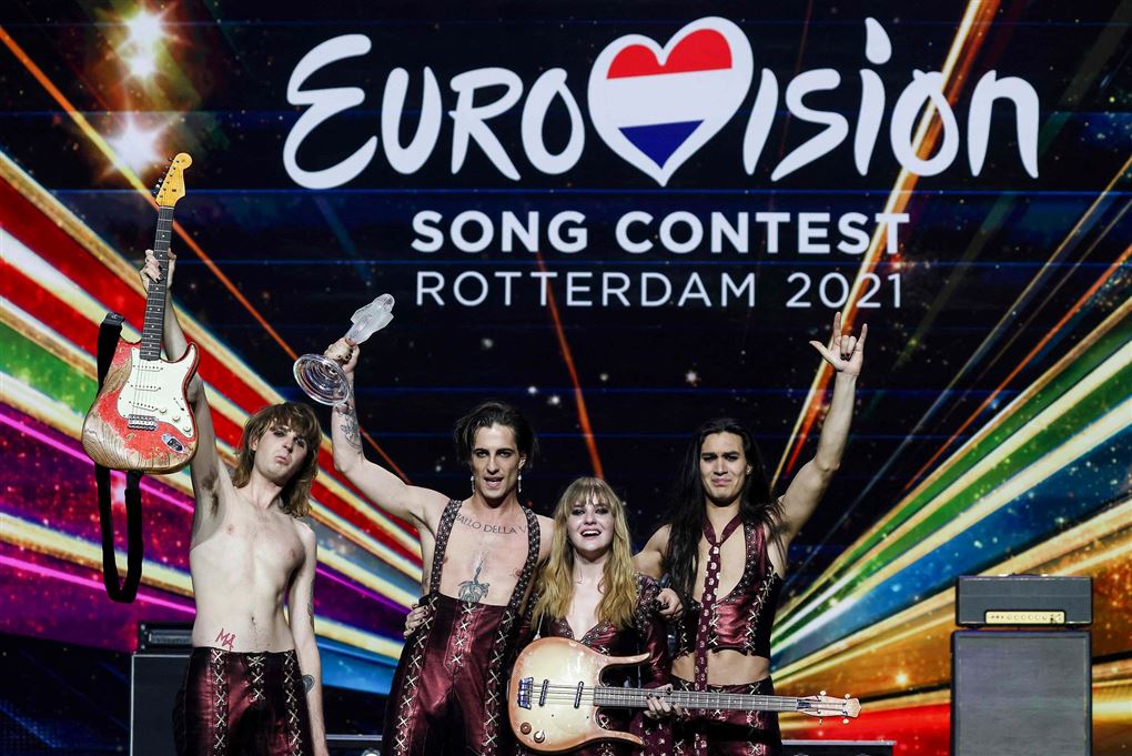 musikband jubler over sejr i eurovision