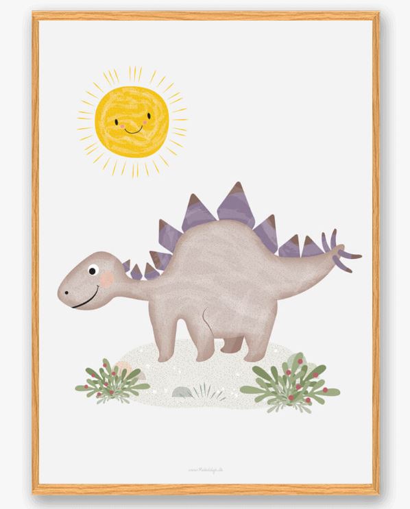 Dinosaur plakat til børneværelset