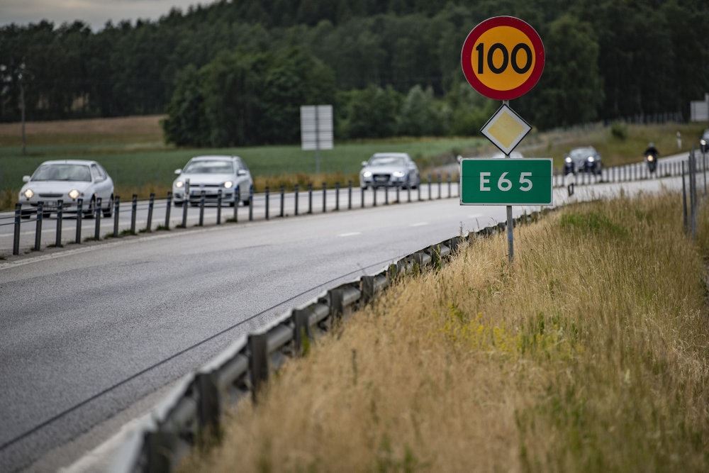 billede fra motorvejen mellem Malmø og Ystad