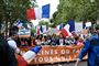 demonstranter på gaden i frankrig
